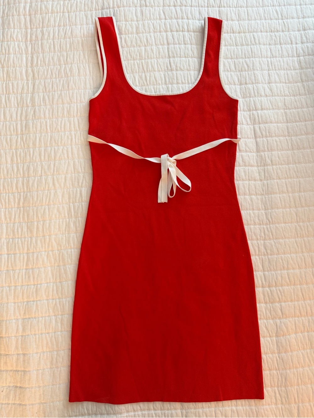 Amanda Uprichard Lucy Knit Mini Dress in Red
